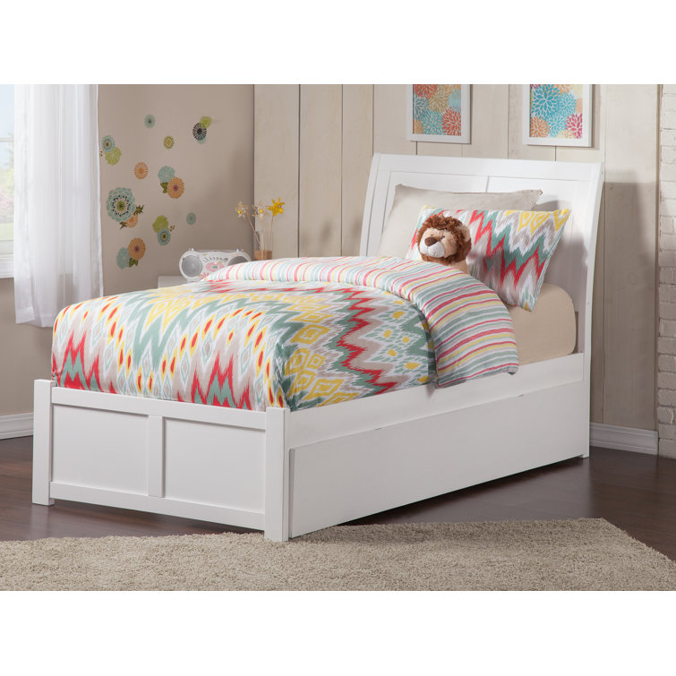 Harriet Bee Quitaque Extra Long Twin Solid Wood Platform Bed with